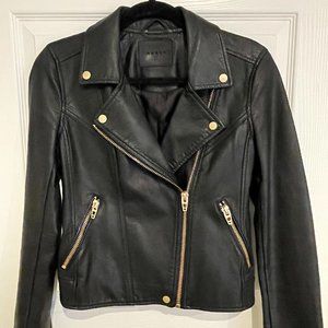 BLANK NYC Black Leather Motorcycle Jacket